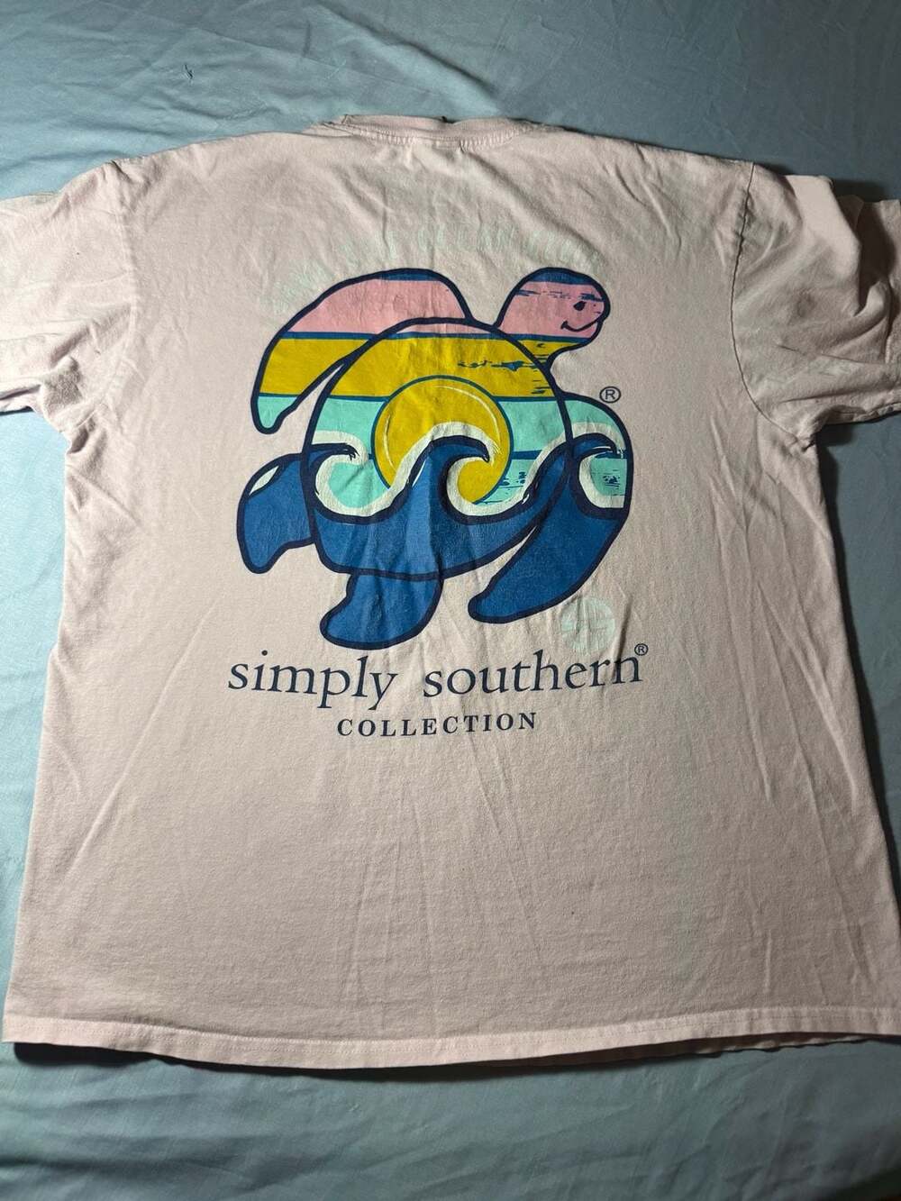 Simply Southern Lulu Save the Turtles Waves Short Sleeve Tee by Simply Southern